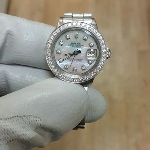 Rolex Ladies Datejust Diamonds Pearl